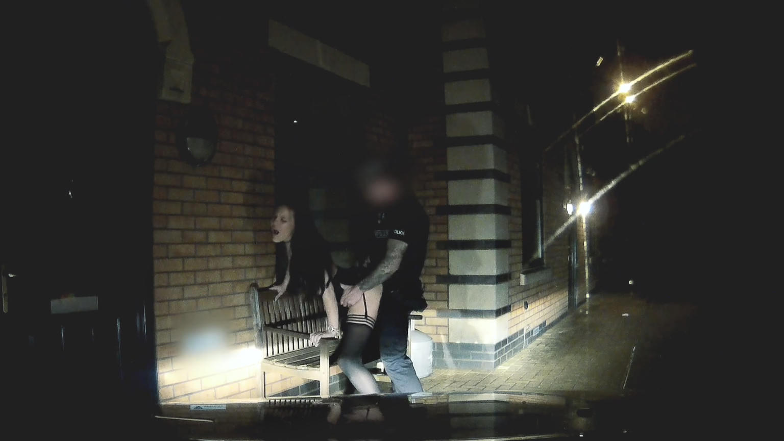 Night patrol: Cheeky young lass likes daring outdoor sex
