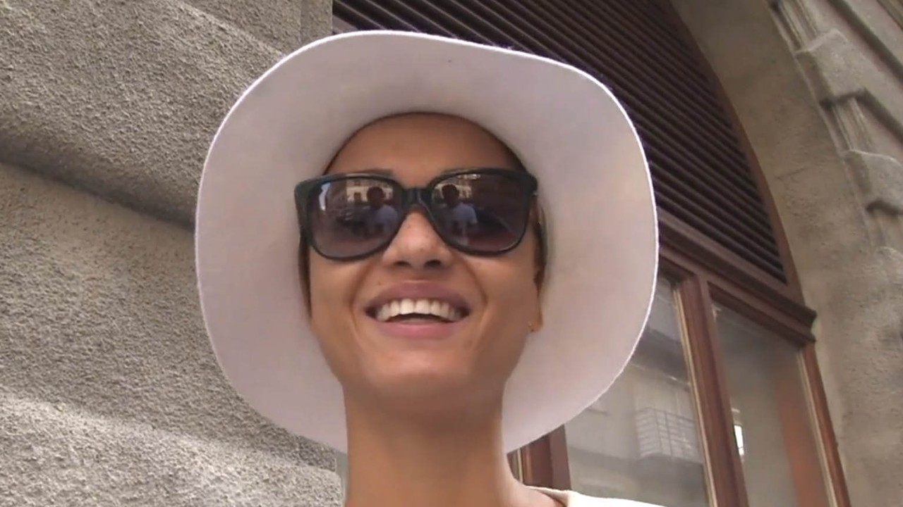 Short haired African fashion model fucked for cash