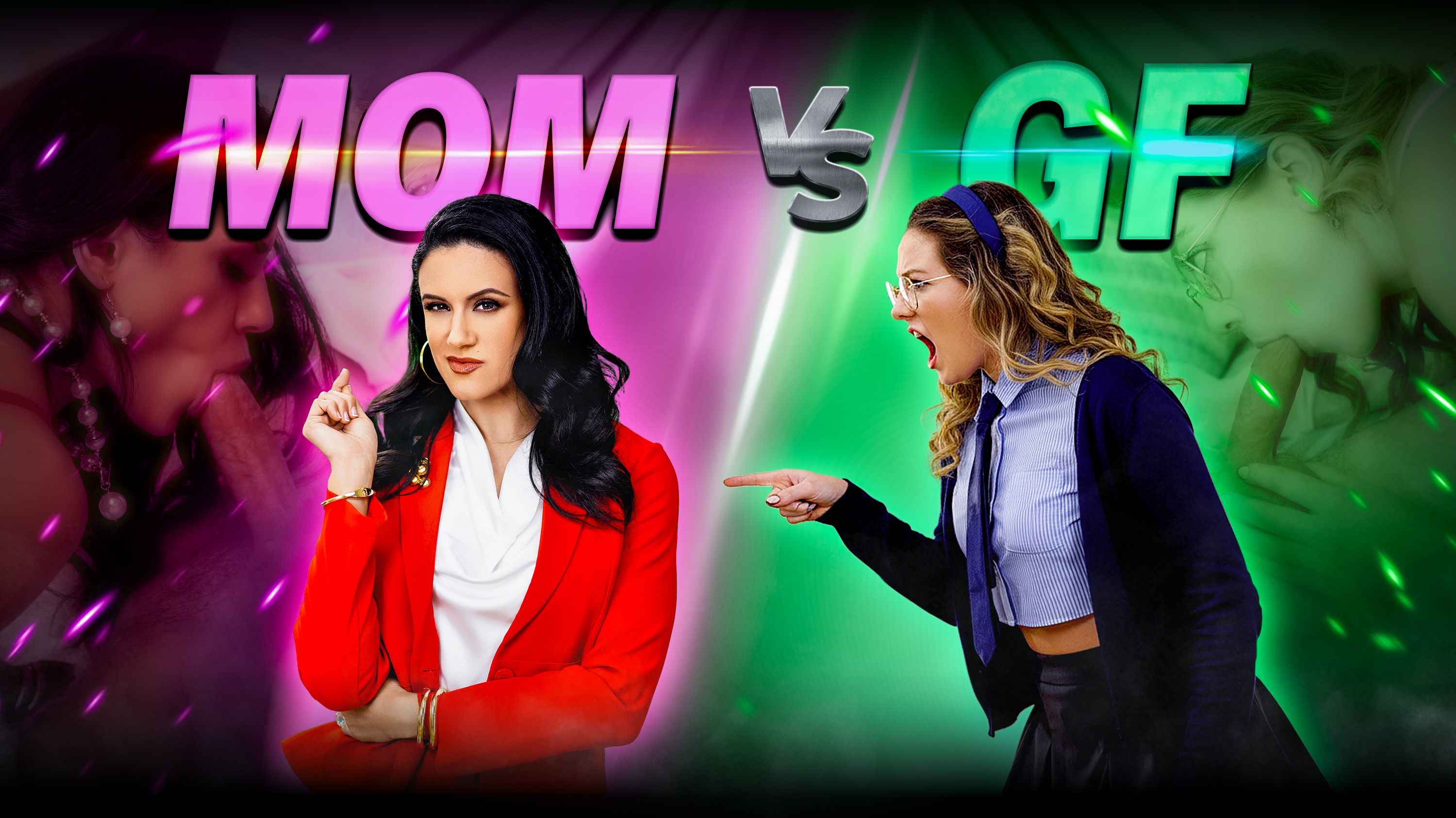 Penny Barber vs River Lynn, Part 1: Your Girlfriend Is Only Allowed To Watch (Mom vs GF Special) - familystrokes
