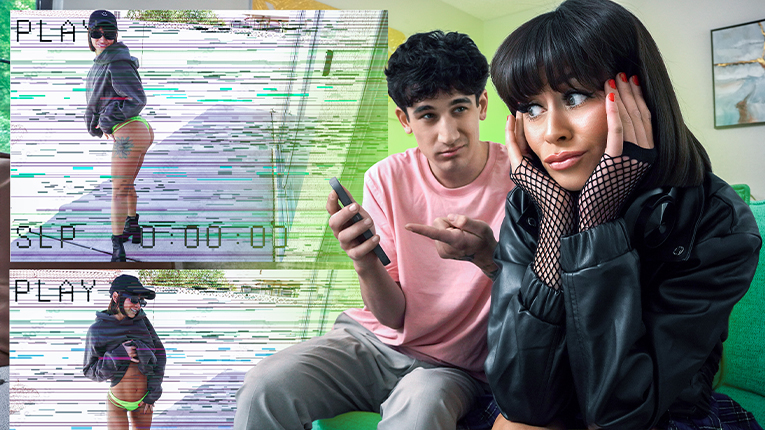 The Girl With the Leg Tattoo: Exhibitionist Babysitter Caught! - mybabysittersclub