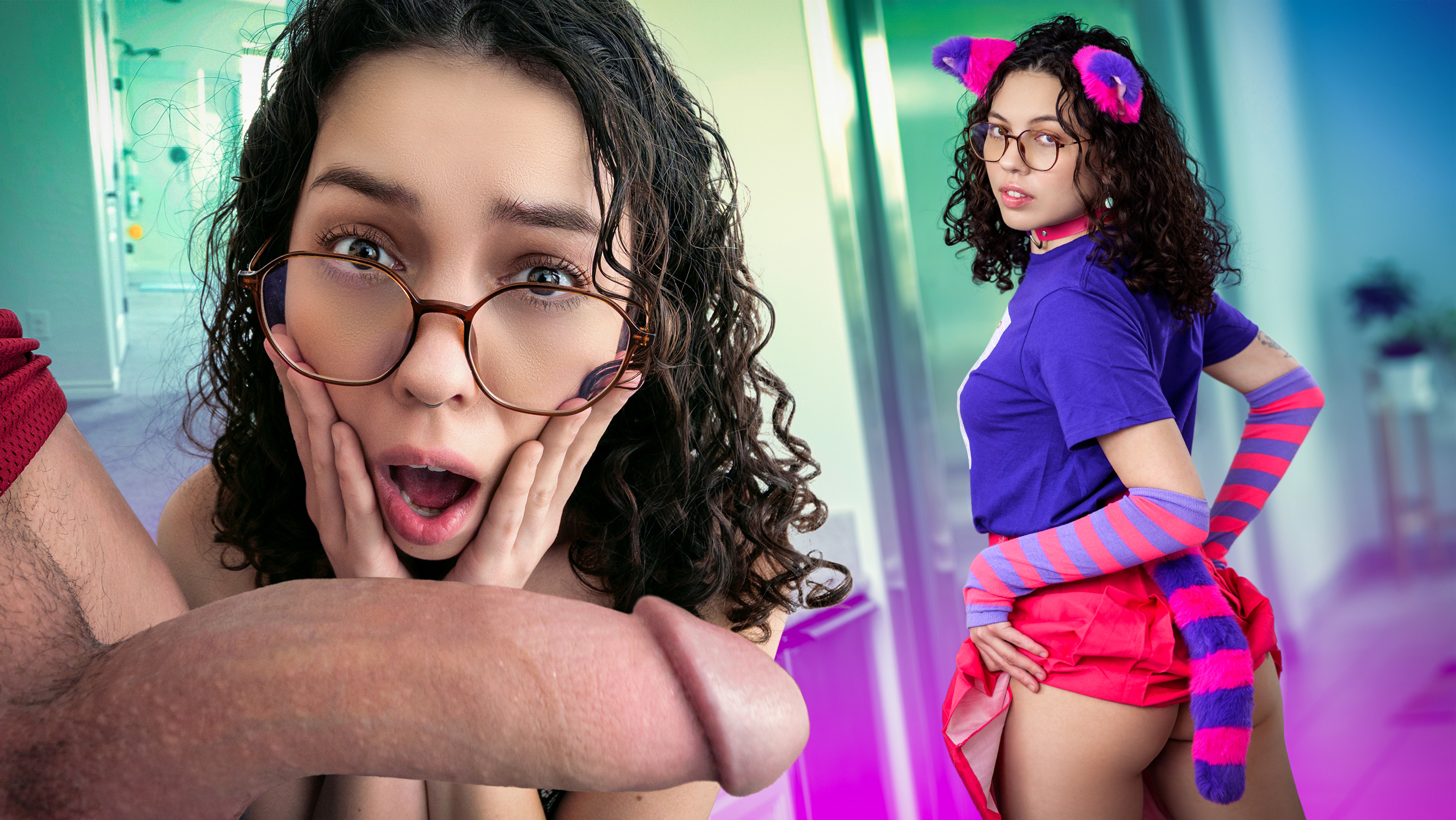 Try on My Mom's Lingerie Nerd Girl vs Jock's Cock - mybabysittersclub